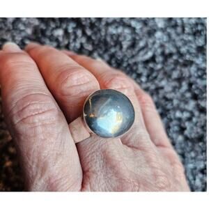 Vintage Sterling Silver Ring 925 with maker's mark AI size 10